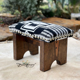 Black & White Pendleton Step Stool