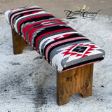 Cowboy Christmas Blanket Bench