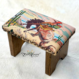 Vintage Cowboy Step Stool