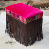 Fuchsia Velvet + Serape Fringe Vanity