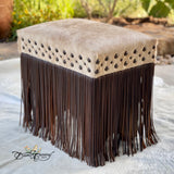 Punchy Palomino Cowhide + Fringe Vanity