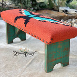 Rust Thunderbird Blanket Bench