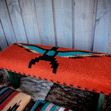 Rust Thunderbird Blanket Bench