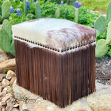 Wooly Roan Cowhide + Fringe Vanity