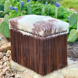 Wooly Roan Cowhide + Fringe Vanity