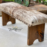 Dusty Brindle Cowhide Bench