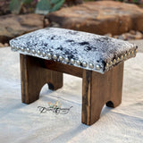 Black & White Cowhide Step Stool