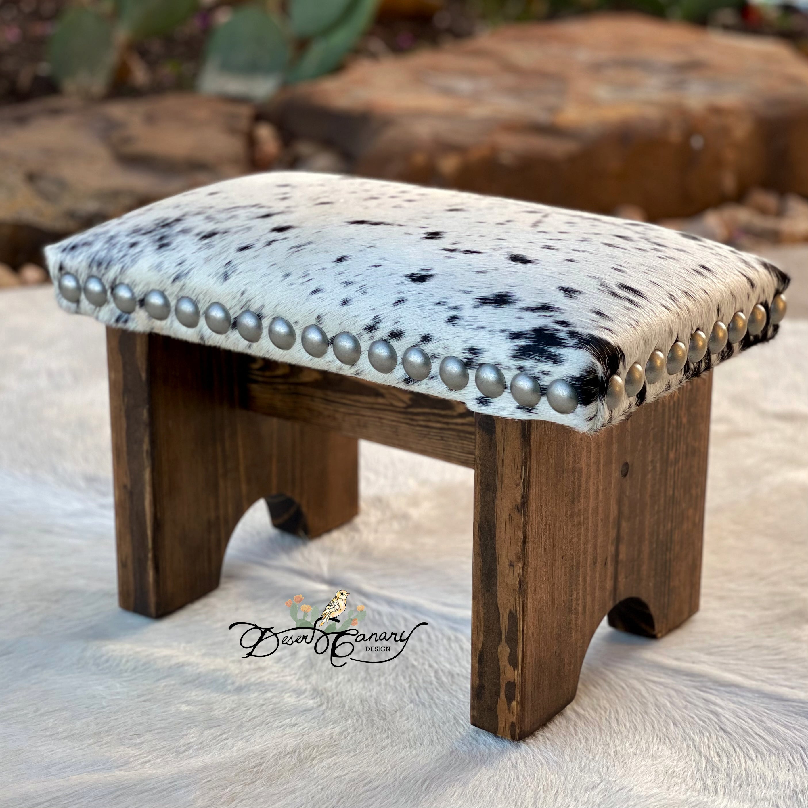 Stool Cover Southwestern Bar Stools Black White Cowhide Step