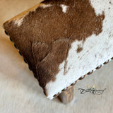 Branded Cowhide Step Stool