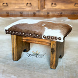 Branded Cowhide Step Stool