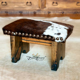 Brown Bomber Cowhide Step Stool