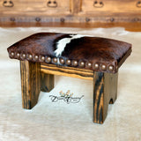 Brown Bomber Cowhide Step Stool