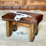 Brown Bomber Cowhide Step Stool