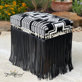 Black & White Pendleton Fringe Vanity