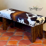 Brown Bombshell Cowhide Bench