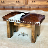 Brown Bomber Cowhide Step Stool