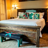 Black Thunderbird Blanket Bench