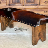 Brown Bombshell Cowhide Bench