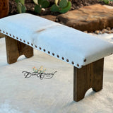 Farmhouse Feels Cowhide Bench