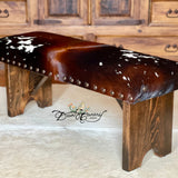 Brown Bombshell Cowhide Bench