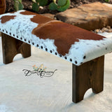 Brown Bombshell Cowhide Bench