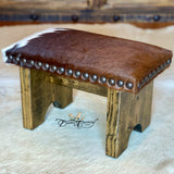 Brown Bomber Cowhide Step Stool