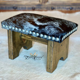 Roan Cowhide Step Stool