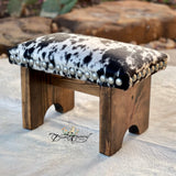 Black & White Cowhide Step Stool