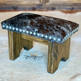 Roan Cowhide Step Stool