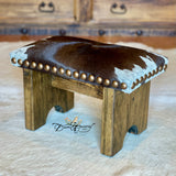 Brown Bomber Cowhide Step Stool