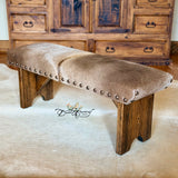 Dusty Desert Cowhide Bench