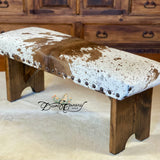 Brown Bombshell Cowhide Bench