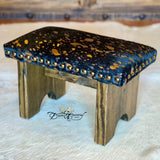 Acid Wash Black + Gold Step Stool