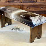 Dusty Desert Cowhide Bench