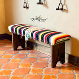 King Size + Vintage Saltillo Serape Bench