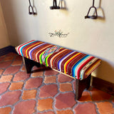 Vintage Saltillo Serape Bench