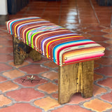 Vintage Saltillo Serape Bench