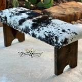 Texas Longhorn Cowhide Bench