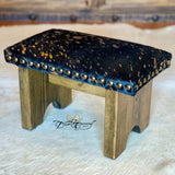 Acid Wash Black + Gold Step Stool