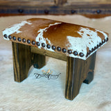 Brown Bomber Cowhide Step Stool