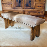 Dusty Desert Cowhide Bench